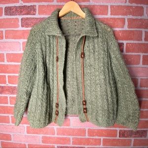 cardigan color green size s